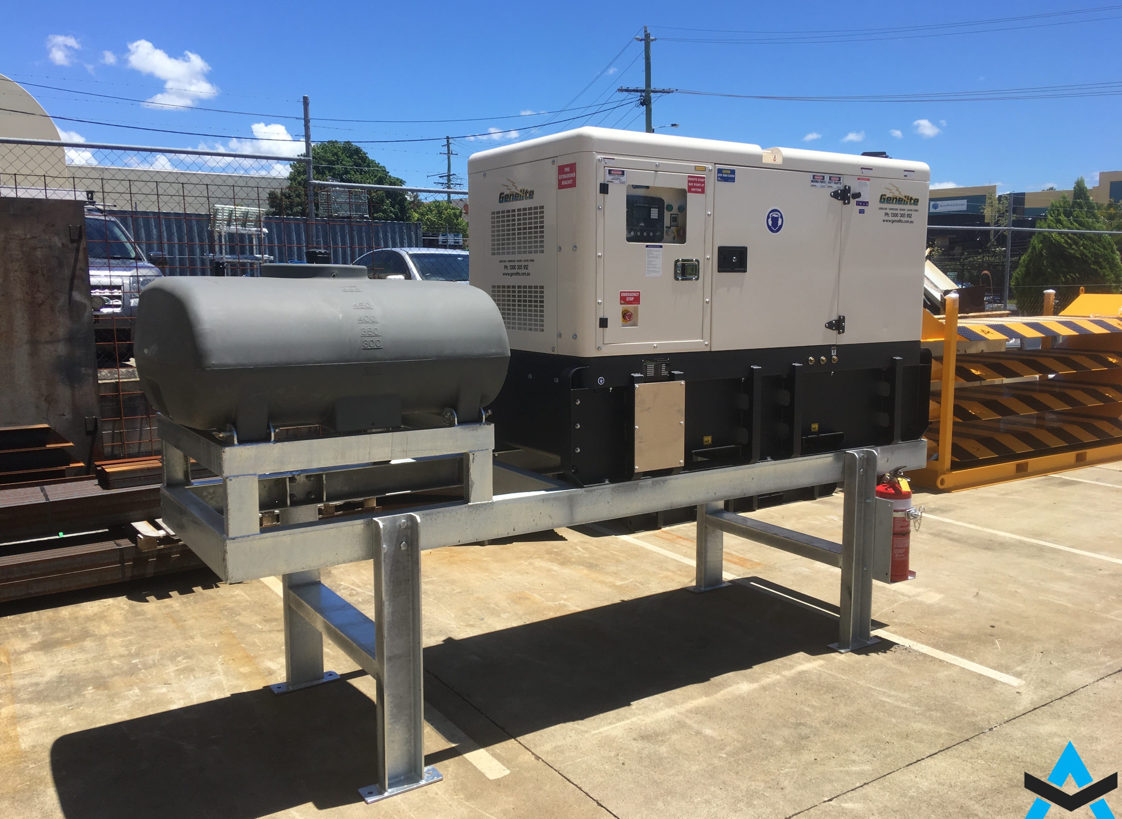 Galvanised Generator Stand All Trays and Fabrication